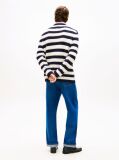 Multi Crochet Stripe Relaxed Jumper  Men