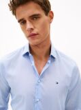 Blue Slim Fit Micro Print Short  Men