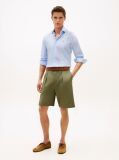 Blue Slim Fit Micro Print Short  Men