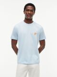 Blue Logo Embroidery Jersey T-Shirt  Men