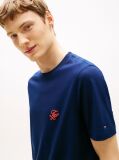 Blue Logo Embroidery Jersey T-Shirt  Men