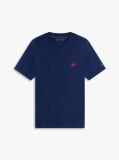 Blue Logo Embroidery Jersey T-Shirt  Men