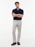 Grey Denton Straight Textured Chinos  Men