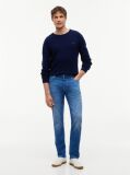Blue Slim Straight Denton Pants  Men