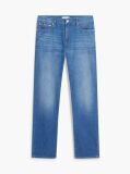 Blue Slim Straight Denton Pants  Men