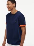 Μπλε T-Shirt Με Μίξη Υφών  Άνδρες