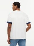 Άσπρο T-Shirt Με Μίξη Υφών  Άνδρες