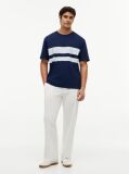 Blue Logo Colour-Blocked Relaxed T-Shirt  Men