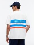 White Logo Colour-Blocked Relaxed T-Shirt  Men