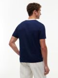 Μπλε T-Shirt Με Διάτρητο Γιακά  Άνδρες