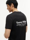 Μαύρο T-Shirt Με Κλασική Λαιμόκοψη Και Πίσω Σχέδιο  Άνδρες