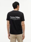 Μαύρο T-Shirt Με Κλασική Λαιμόκοψη Και Πίσω Σχέδιο  Άνδρες