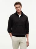 Black Intechno Knit Quarter-Zip Sweatshirt  Men
