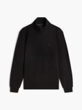 Black Intechno Knit Quarter-Zip Sweatshirt  Men