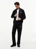 Black Logo Mock Neck Zip-Thru Sweatshirt  Men