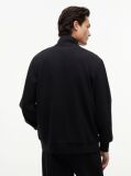 Black Logo Mock Neck Zip-Thru Sweatshirt  Men