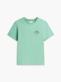 Πράσινο T-Shirt Με Κλασική Λαιμόκοψη Και Λογότυπο  Άνδρες