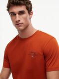 Πορτοκαλί T-Shirt Με Κλασική Λαιμόκοψη Και Λογότυπο  Άνδρες