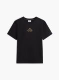 Μαύρο T-Shirt Με Κεντητό Tonal Λογότυπο  Άνδρες