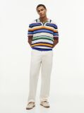 Multi Relaxed Fit Multicolour Stripe Polo Shirt  Men