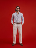 Multi Regular Fit Stripe Oxford Shirt  Men