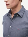 Blue Flex Poplin Small Print Shirt  Men