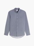 Blue Flex Poplin Small Print Shirt  Men