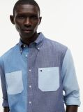 Multi Relaxed Fit Colour-Blocked Chambray Shirt  Men