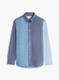 Multi Relaxed Fit Colour-Blocked Chambray Shirt  Men
