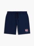 Blue Logo Embroidery Terry Sweat Bermuda Shorts  Men