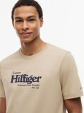 Beige Logo Graphic Jersey T-Shirt  Men