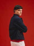 Blue Twill Harrington Jacket  Men