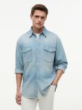 Blue Relaxed Fit Denim Shirt  Men