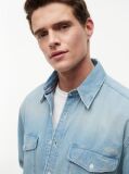Blue Relaxed Fit Denim Shirt  Men