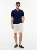 Blue Smart Casual Regular Fit Tipped Polo Shirt  Men