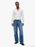 White Slim Cotton Shirt  Men