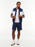 Blue Relaxed 9.5" Inseam Regatta Cargo Bermuda Shorts  Men