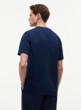Blue Chain-Stitch Graphic Jersey T-Shirt  Men