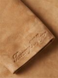 Brown Suede Embossed Logo Chore Jacket  Men