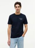 Blue Wavy Flag Back Graphic Jersey T-Shirt  Men