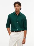 Green Regular Fit Herringbone Flannel Button-Down Shirt  Men