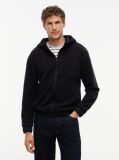 Μαύρο Performance Άνετο Fleece Hoody Με Φερμουάρ  Άνδρες