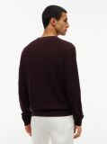 Brown Textured Crew Neck Jumper With Cashmere  Men