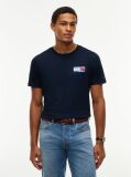 Μπλε T-Shirt Με Κλασική Λαιμόκοψη Και Πίσω Σχέδιο  Άνδρες
