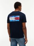 Μπλε T-Shirt Με Κλασική Λαιμόκοψη Και Πίσω Σχέδιο  Άνδρες