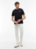 Black Back Graphic Crew Neck T-Shirt  Men