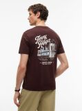 Brown Back Graphic Crew Neck T-Shirt  Men