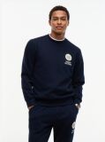 Blue Peached Fleece Crew Neck Sweatshirt  Men