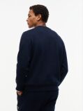 Blue Peached Fleece Crew Neck Sweatshirt  Men