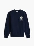 Blue Peached Fleece Crew Neck Sweatshirt  Men